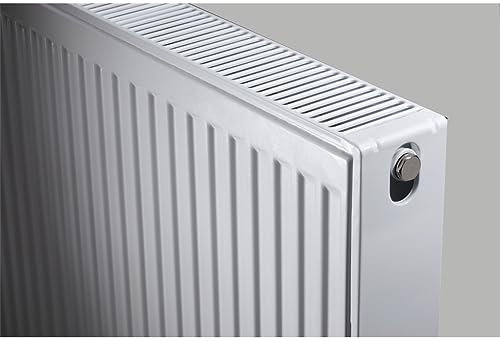 400mm (H) x 2200mm (W) - Type 22 Radiator - Double Panel - Double Convector - White Enamel (RAL 9016) - (0.4m x 2.2m) (16 x 87)