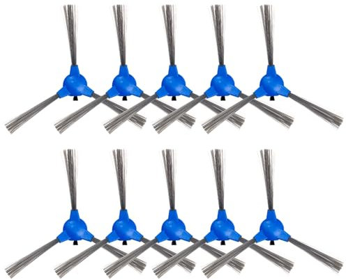 (10 Stück) Ersatz-Seitenbürste, kompatibel mit eufy RoboVac 11S 15T 30 30C, 35C 15C, 12, 25C, 35C, 11S Max, 15C Max, 25C Max, 30C Max, G20, G30, G30 Edge, G30 Hybrid, Roboter-Staubsauger-Seitenbürsten