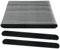 Emory Board Lime per unghie (50 pezzi), grana 100/180, in legno, per unghie naturali, 17,8 cm, set di strumenti per manicure, usa e getta, per casa, salone, nero