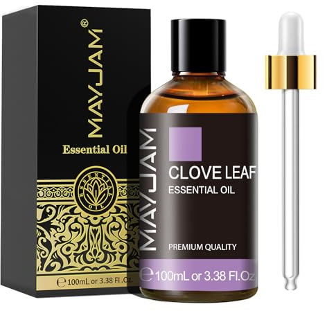 MAYJAM Nelke Ätherisches Öl 100ML, Nelkeöl für Diffusor, Luftbefeuchter, DIY, Wardrobes