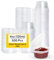 Mega Packaging 4oz (500Pcs) Clear Round Hinged Pots with Lids - Portion Cups with Hinged Lids - Deli Pots, Perfect for Takeaways, Restaurants, Sauces, Ketchup, Food Storage Container