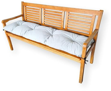 4L Textil Sitzkissen wetterfest Palettenkissen Outdoor Kissen Sitzauflage Rückenkissen Bankauflage Polsterauflage Gartenpolster Sitzkissen Bank Palettenauflage (100x60 cm, Grau Uv-beständig)