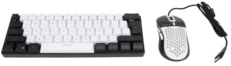 Tastiera Illuminata RGB a 61 Tasti, Tastiera da Gioco Cablata Retroilluminata a LED Illuminata RGB Multicolore a 61 Tasti, Mouse e Tastiera da Gioco Ergonomici per (Cornice nera