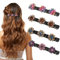COMNICO Glitzernde Kristall-Stein Geflochtene Haarspangen 4 Stück Doppelschicht Haarspangen Geflochtene Strass-Haarspangen für Damen und Mädche Elegante Glänzende Haarstyling-Clips Strass-Haarspange
