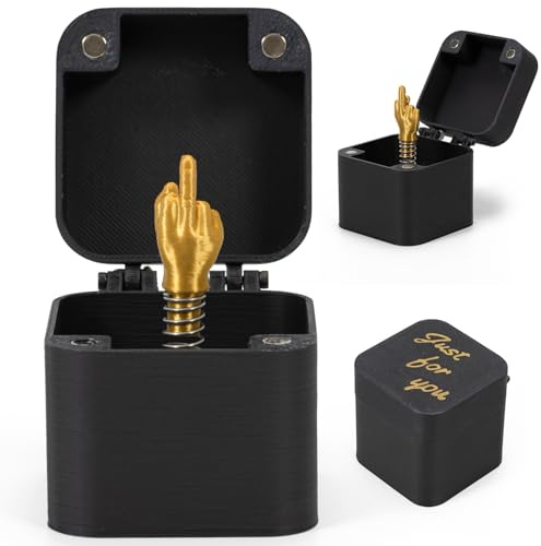Mittelfinger-Box, Mittelfinger in einer Box,Annoying Middle Finger Gift Box,Nervige Geschenkbox, Scherzgeschenk mit Handparodie und Boxes Christmas Scherzgeschenkbox,Lustige Schreibtischdekoration (1)