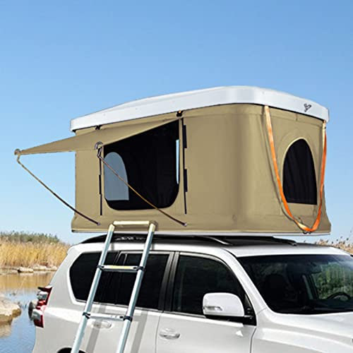 FLNOZAMZ Autozelt, Outdoor-Auto-Reise-Camping-Dachzelt, allseitig belüftet, regensicher und Sonnenschutz, großer Raum, geeignet für 2–3 Personen (F)