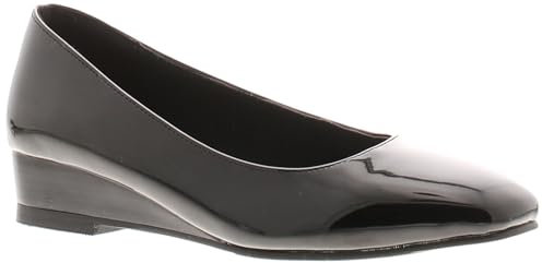 Comfisole Shirley - Zeppe da donna, Vernice nera, 36 EU