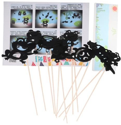 INOOMP Théâtre D'Ombres pour Enfants Jeu D'Ombre Chinoise Préscolaire Multifonctionnel Accessoires De Narration Et De Scène Outils Pédagogiques pour Le Jeu Créatif en Maternelle