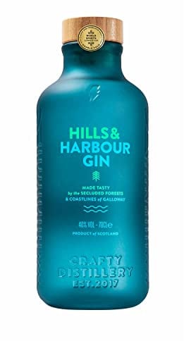 Hills and Harbour Gin 70cl (40% ABV) - Multi-Award Winning Scottish Craft Gin - Infused with Forest Fir, Tropical Fruits, Citrus Spice and Tangy Sherbet - Innovative New Eco-Friendly Bottle Available