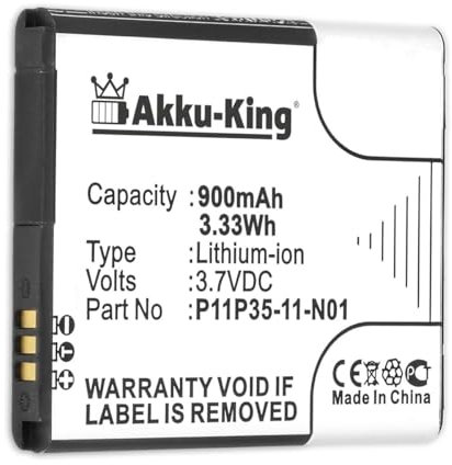 Akku-King Akku kompatibel mit Texas 3.7L12005SPA, P11P35-11-N01 - Li-Ion 900mAh - für Instruments Select TI Nspire CX, TI Nspire CX, TI Nspire CX CAS