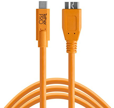 Tether Tools CUC3315-ORG câble USB 4,6 m USB 3.2 Gen 1 (3.1 Gen 1) USB A Micro-USB B Orange