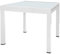 LOLAhome Mesa de jardín Thais Extensible de Aluminio y Cristal Blanco de 90x90x74 cm