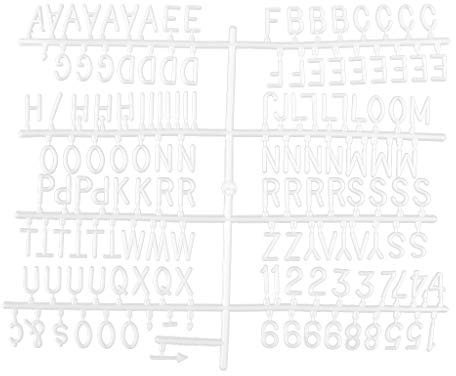 Huafi 290 Stück Zeichen für Filz Buchstabe Board, Weiße (Buchstaben, Zahlen, Symbole, Emojis)