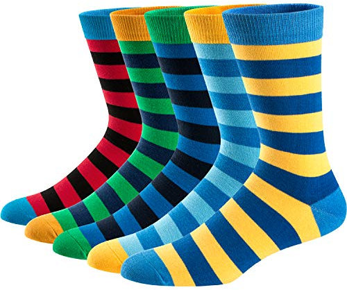 Ueither Lustigen Herren Socken Bunte Gemusterte Baumwolle Socken (Farbe 1,38-44)