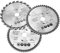 Circular Wood Saw Blade, 210mm 24, 48T, 60T, TCT Saw Disc Blade 30mm Bore, Power Tools, for Cutting Wood and Veneered Plywood, 3 Pieces, Teeth Carbide Finishing Saws