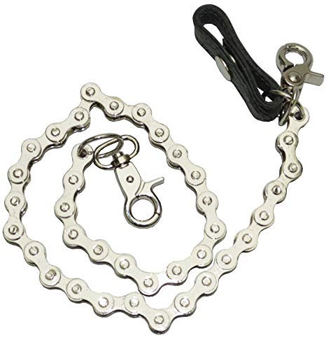 Unisex Schlüsselkette Anhänger Hosenkette Fahrradketten Design (silberfarbend)