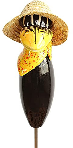 Manufaktur Lichtbogen Gartenfigur Rabe aus Keramik 30 cm gelb