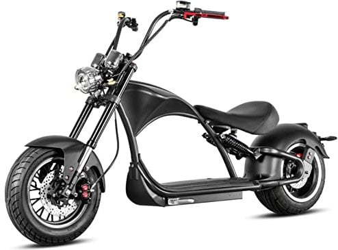 Elektroroller E-Chopper X9, mit Straßenzulassung, E-Roller, 45 km/h, 3000 Watt, 30Ah, 75 km Reichweiter, Roller, Schwarz