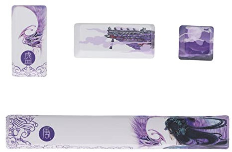 4 Pezzi di Ricambio per Tasti Personalizzati, Spazio + ESC + Invio + Tastierino Numerico Enter Sensazione Confortevole Colore Duraturo Personalità Anime Copritasti PTB Fai da Te per Tastiere Meccanich