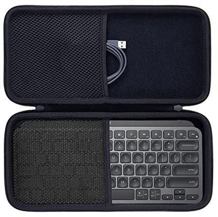 Aenllosi Harte Tasche Hülle für Logitech MX Keys Mini Kabellos Tastatur. (Nur Tasche) (Schwarz)