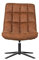 WOOOD Dirkje Drehsessel Cognac Braun - Loungesessel Leder Optik Drehbar Stoffsessel Relaxsessel Clubsessel 101x70x85 cm