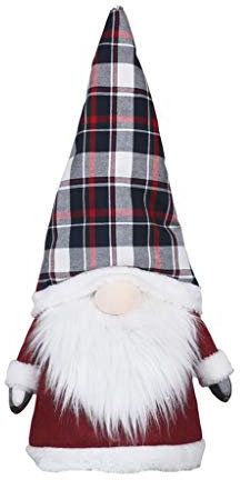 TianWlio Plüschpuppen Dekoration Plüschtier Weihnachtsbaumspitze, niedlicher Hut, Winterparty, Baumschmuck, Ornament Mini Handgemachte Schwedische WIC-htel Santa Dolls (Red, One Size)