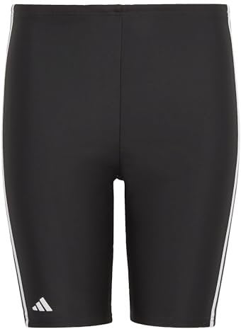 adidas Jungen Classic 3-Stripes Swim Jammers, Black/White, 12-13 Years