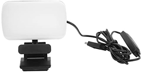 Tyenaza Illuminazione per videoconferenza, Testa Girevole a 360° 3 Livelli Regolabili 120 Perline Lampada a LED Illuminazione per Webcam per Laptop Ricaricabile