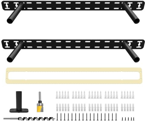 2 x schwebende Regalhalterungen, strapazierfähig, versteckte Regalhalterungen, Wandkonsole, Wandmontage, unsichtbare schwebende Regalhalterungen (2 Stück – 40,6 x 15,2 x 3,8 cm mit Werkzeug)