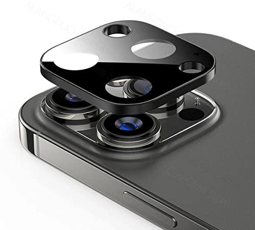 YSJJZRL 9H 3D Copertura Completa Nera in Vetro temperato per Obiettivo della Fotocamera Cover Protettiva per iPhone 14 PRO Max / 14/13/12/11 ECC (per ip 13 PRO Max)