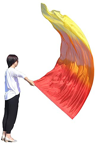 Winged Sirenny 180cm Handgefertigt Tanzflagge mit flexiblem Stab (Feuer)