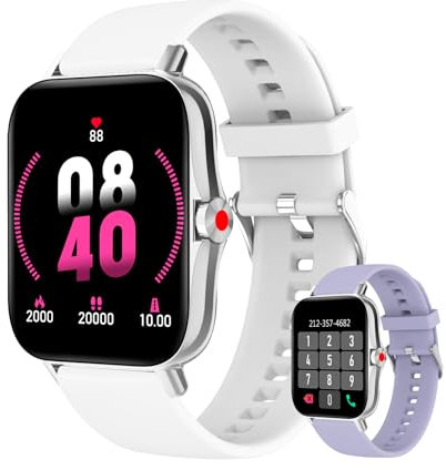 Colesma Smartwatch Responder/Realizar Llamadas, Reloj Fitness Inteligente Mujer con Pantalla Grande 1,69 HD, Frecuencia Cardíaca/Presión Arterial/SpO2/Fitness Tracker para Android iOS