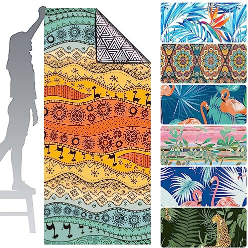 Runmeihe Strandtuch, 80 x 180cm Extra großes Mikrofaser Strandtuch für Erwachsene, Doppelseitiges Sandfreies Schnelltrocknend Leichtes Handtuch für Strand Schwimmen (Wüstenlandschaft)