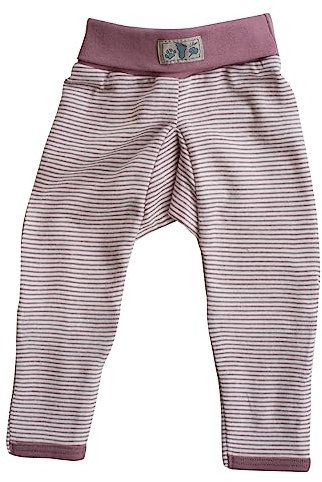 Lilano, Merino Baby Hose Nabelbund mit Umschlag, 70% Wolle (Bio), 30% Seide, 210gr./m² (Mauve Natur, 62