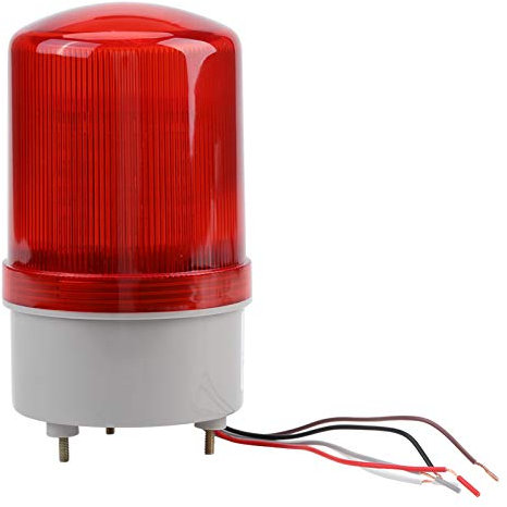 Rundumleuchte, Rote LED-Notfallwarnbeleuchtungslampe, Geräuschlose Rotierende Rundumleuchte AC220V, Benötigt M4-Montage, Notblitzleuchten