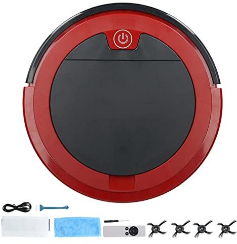 Srliya ABS Mopping per Pavimento 44 × 35 × 7 Telecomando Intelligente USB Ricaricabile Pavimento Aspirapolvere Robot Aspirapolvere Dc5v Rosso