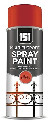 Inspired Essentials Multi-Purpose Spray Paint 400ml for Metal, Wood, Plastic, Walls, Aerosol Spray with Perfect Finish (Red Primer, Pack of 1)