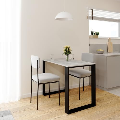 AKKE Tavolo da Pranzo Cucina Cemento 60x50cm