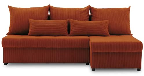 Mebligo Ecksofa Venezia mit Schlaffunktion und Bettkasten (POSO 039, Schaum)