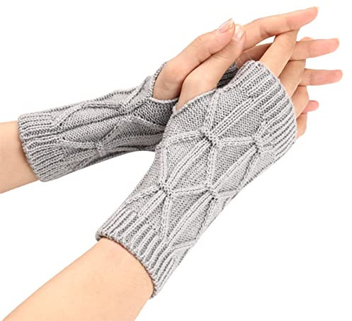 Damen Fingerlose Handschuhe Armwärmer Armstulpen Strick Handstulpen Damen Stricken Armwärmer Strick Halb Fingerlose Thermo Handschuhe