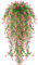 HBell 2Pcs Artificial Hanging Flowers,UV-Resistant Fake Hanging Plants Flower Bouquet Hanging Vine Plants Drooping Plants for Wall Home Garden Yard Patio Wedding Indoor Outdoor Decoration (Pink)