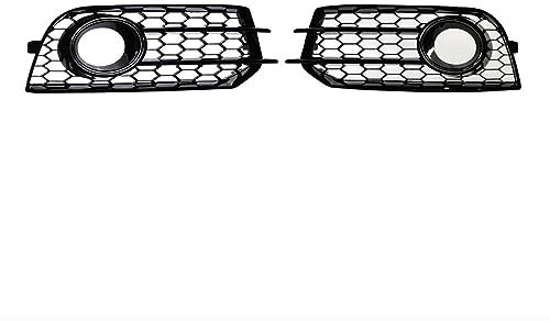 UNGOOR Nebelscheinwerfer Blende Abdeckung Frontstoßstange Lampengitter passend für Audi A1 8X 2010 2011 2012 2013 2014 Autozubehör Nebelscheinwerfer Zubehör.,B-Glossy Black
