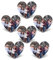 Lpraer 6 Stück Personalisierte Foto Kühlschrankmagnete Fotomagnet Fotorahmen Bilderrahmen Fotogeschenk für Küche, Zuhause, Schule, Klassenzimmer, Whiteboard, niedliche Dekoration (Herz)