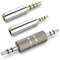2.5mm auf 3.5mm Adapter, 3.5mm Stecker auf 2.5mm Buchse/2.5mm Stecker auf 3.5mm Buchse Stereo Audio Adapter, 3.5mm Stecker auf Stecker vergoldet Kompatibel für Smartphones, Mikrofon (3-in-1 Pack)