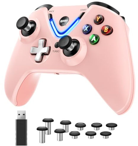 RALAN Wireless Controller mit Paddles für Xbox One S/X, Xbox Series S/X, Windows PC, 2.4G Wireless Adapter mit 3.7mm Kopfhörerbuchse, ALPS Joystick, Hall Effect Sensing Trigger