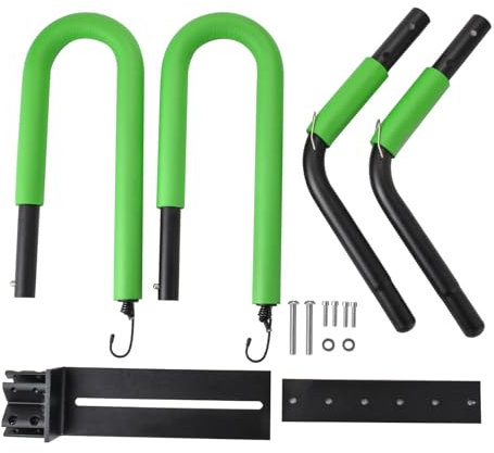 Mulcort Moto Sports Support de Planche de Surf, Support De Surf pour Moto avec Protéger en éponge Douce, Cintre pour Planche de Surf Compatible avec Les Planches Courtes, Les longboards(Vert, Type1)