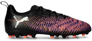 PUMA Future 8 Play MG JR, Scarpe da Calcio, Black White-Glowing Red, 37 EU