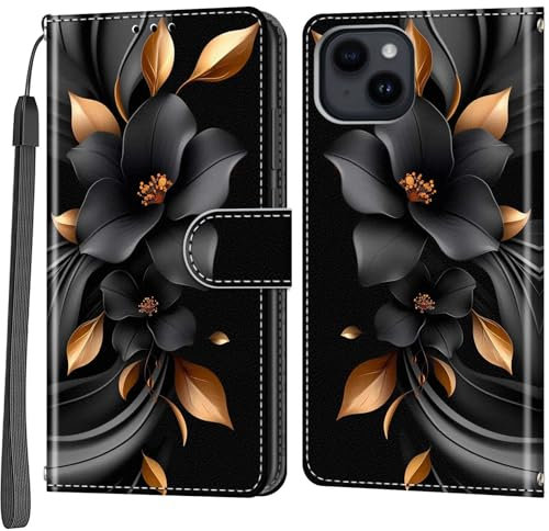 Salanheo Wallet Case for iPhone 15 Plus, Shockproof Leather Flip Case with Card Slots Magnetic Closure Phone Case Compatible for iPhone 15 Plus