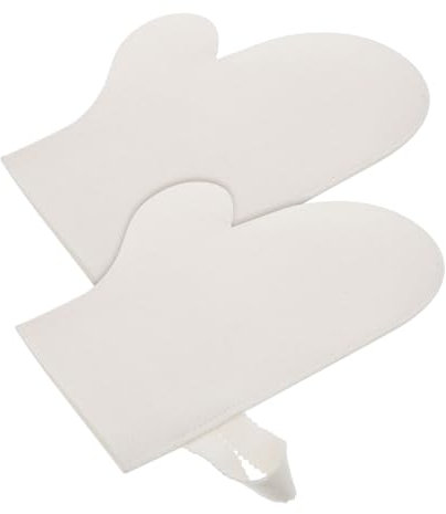 BELLIFFY 2pcs Exfoliating Bath Gloves Felt Mitts for Spa Shower Dead Skin Remover Sauna Accessories Bath Gloves