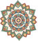 KONTONTY Mandala-wandaufkleber Abnehmbar Zum Abziehen Und Aufkleben Pvc-aufkleber Für Wohnzimmerdekoration 28 X 28 Cm